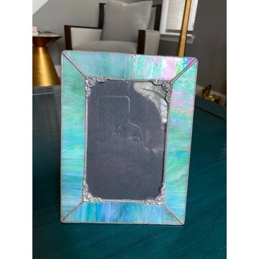Turquoise Handmade Table Picture Frame